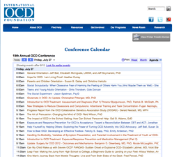 A screenshot of the Conference Google calendar