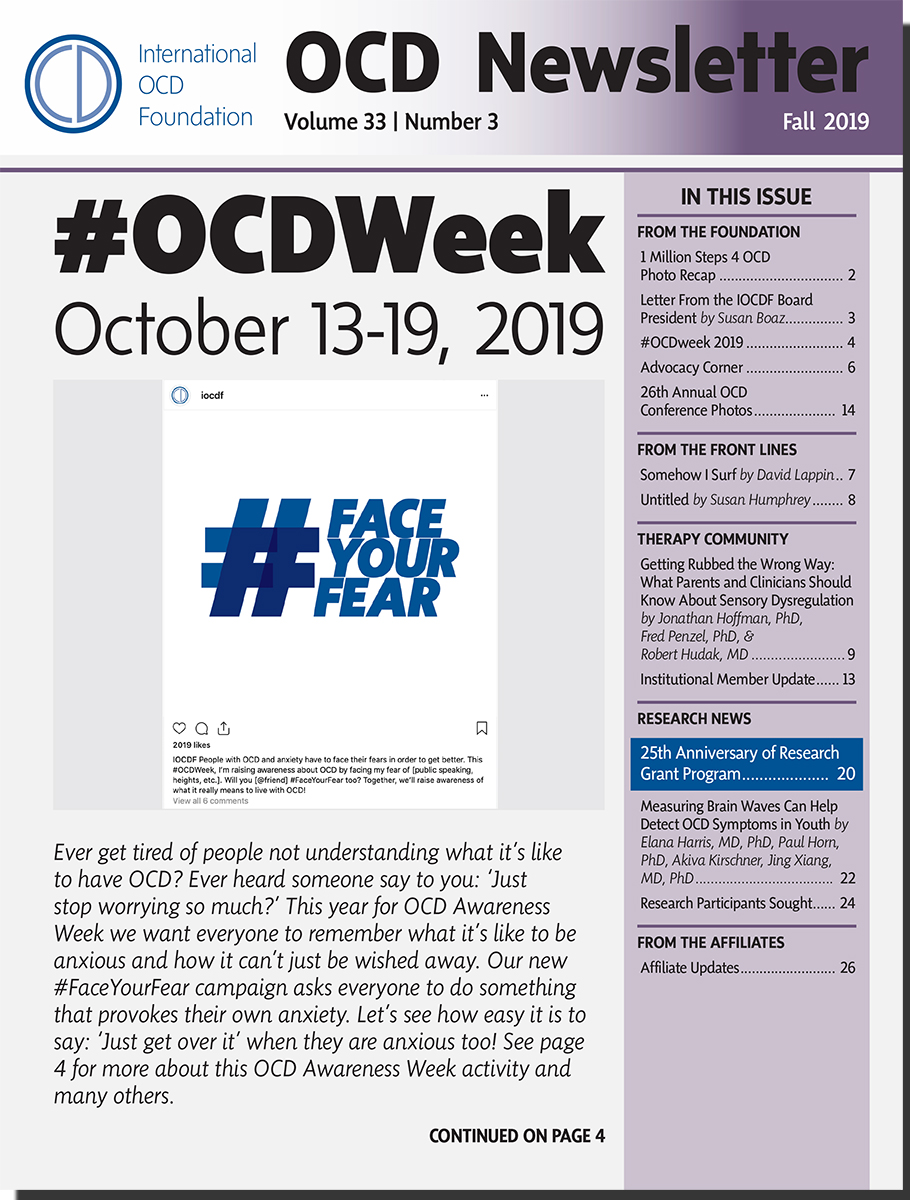 IOCDF Fall 2019 OCD Newsletter Cover