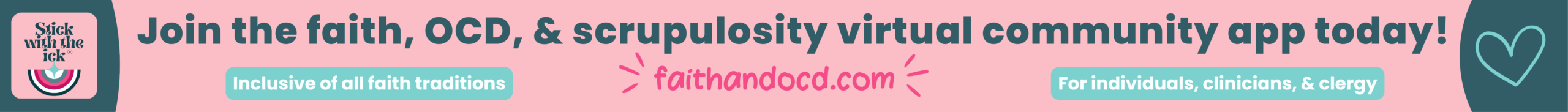 Join the faith, OCD, & scrupulosity virtual community - stick with the ick!
