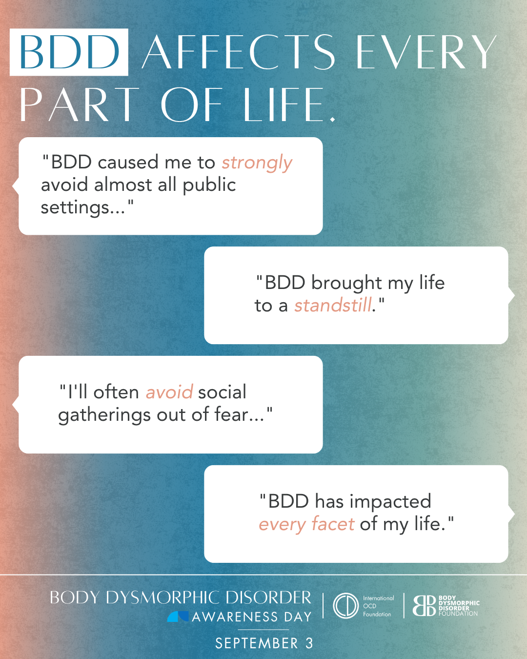 BDD affects every part of life