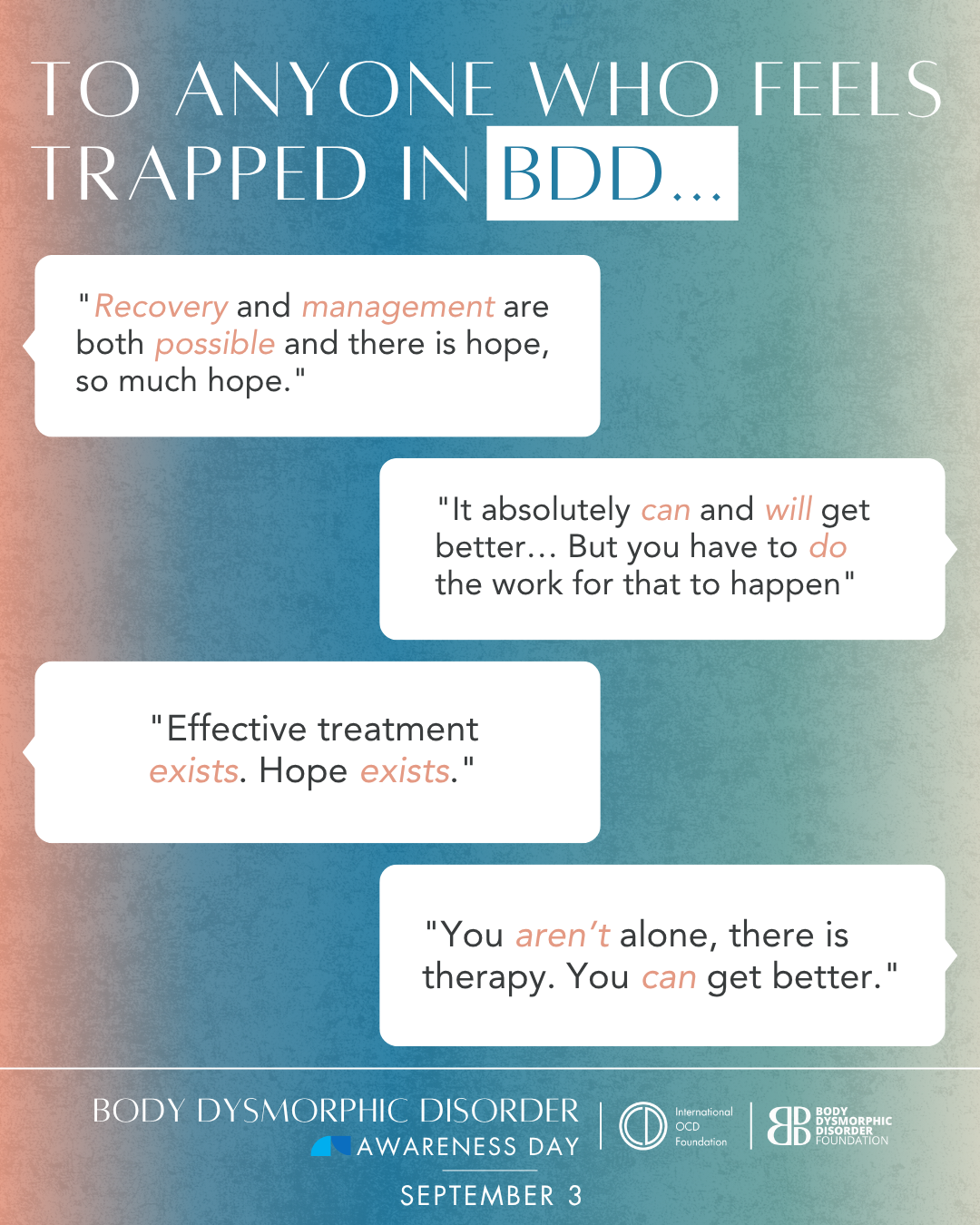 To anyone who feels trapped in BDD