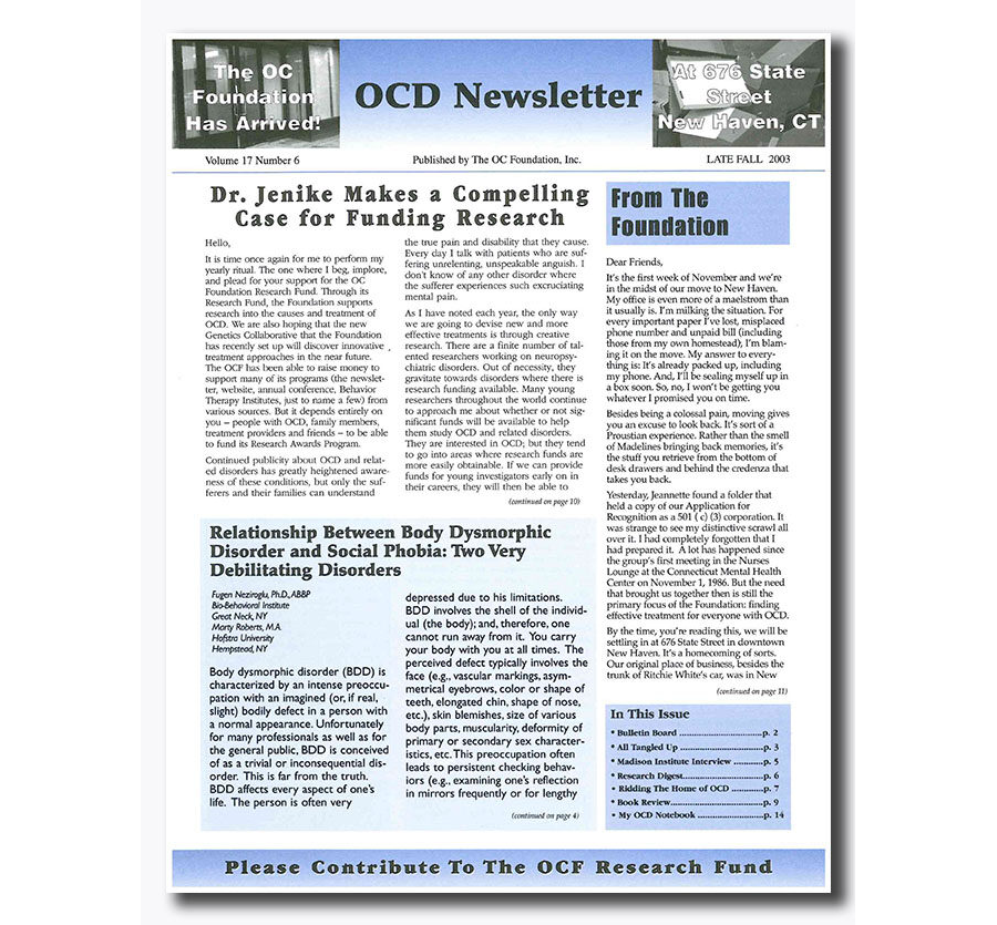 Late Fall 2003 - Vol 17, Num 5