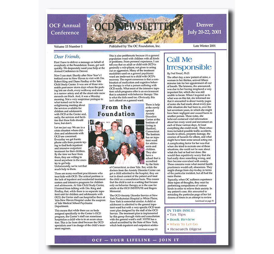 Late Winter 2001 - Vol 15, Num 1